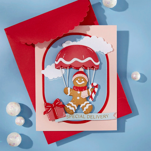Spellbinders - Die - Candy Christmas - Gingerbread Delivery / Honningkagelevering