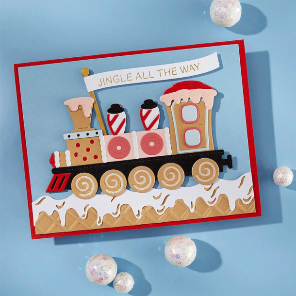Spellbinders - Die - Candy Christmas - Gingerbread Train / Honningkagetog
