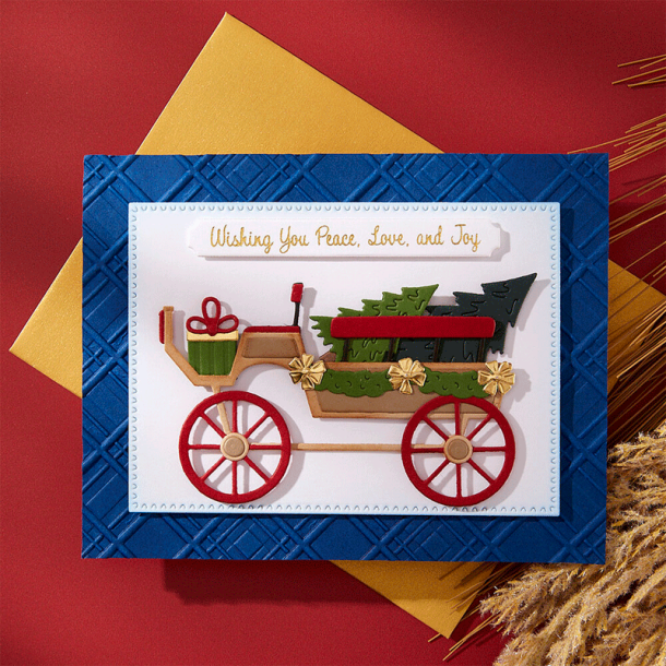 Spellbinders - Die - Christmas Horse-Drawn Wagon / Julehestevogn