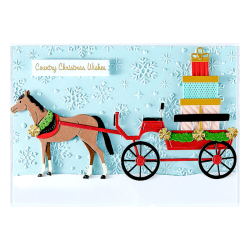 Spellbinders - Die - Christmas Horse-Drawn Wagon / Julehestevogn