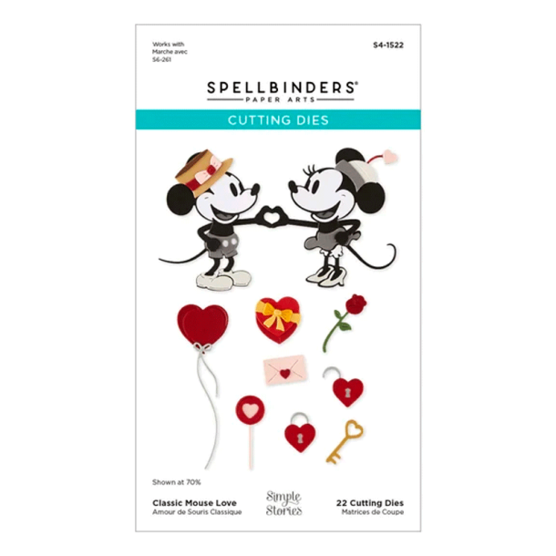 Spellbinders - Die - Classic Mouse - Love / K�rlighed tilbeh�r