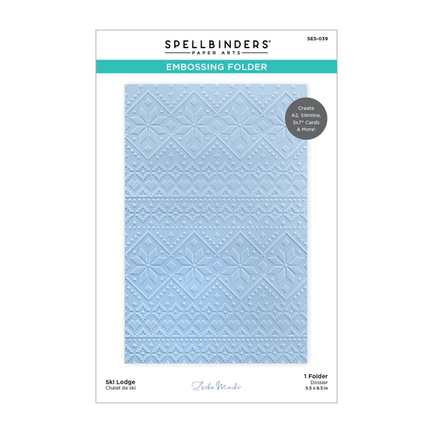 Spellbinder Embossing folder - Ski logde