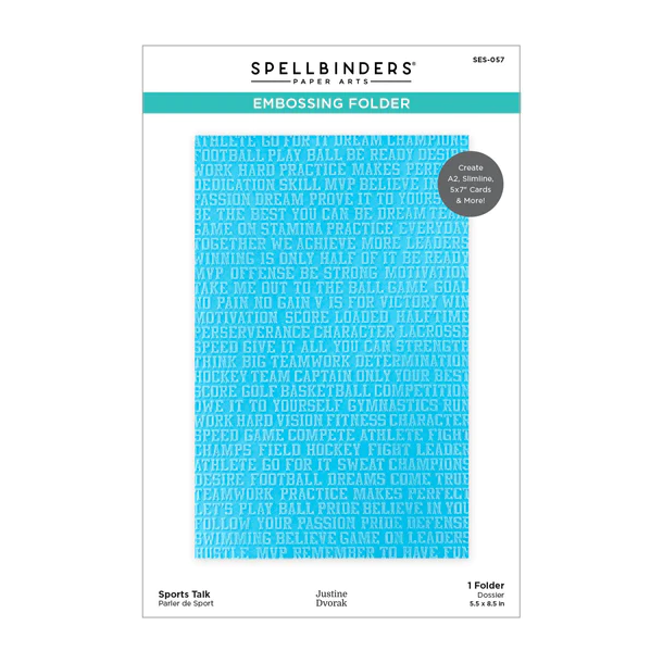 Spellbinder Embossing folder - Sports talk