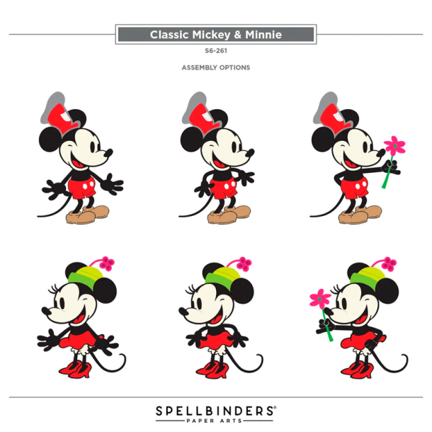 Spellbinders - Die - Say Cheese Classic Mouse-  Mickey og Minnie Mouse