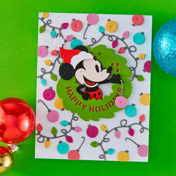 Spellbinders - Die - Say Cheese Classic Mouse - Julekrans