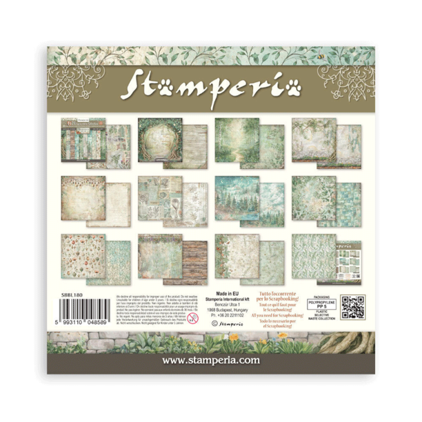 Stamperia - Blok 12'' - Herbarium Silvae - Maxi Baggrunde
