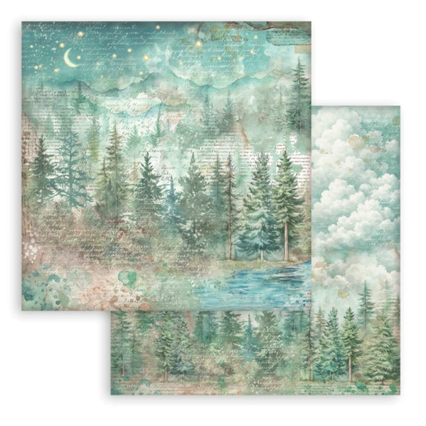 Stamperia - Blok 12'' - Herbarium Silvae - Maxi Baggrunde