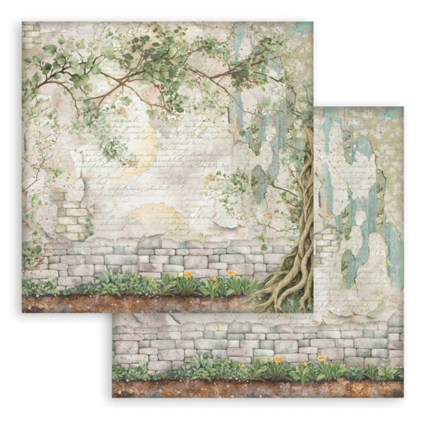 Stamperia - Blok 12'' - Herbarium Silvae - Maxi Baggrunde