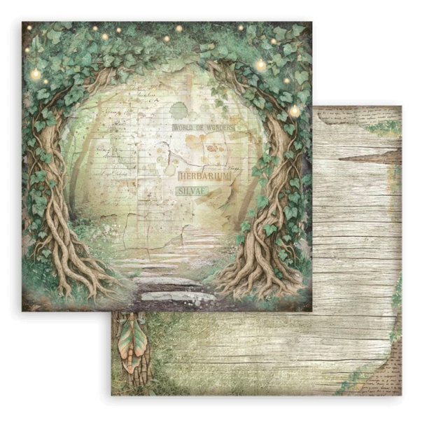 Stamperia - Blok 12'' - Herbarium Silvae - Maxi Baggrunde