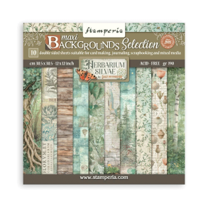 Stamperia - Blok 12'' - Herbarium Silvae - Maxi Baggrunde