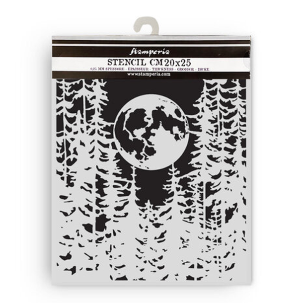 Stamperia - Stencil - Moon in the forest / Mne i skov - 20 x 25 cm
