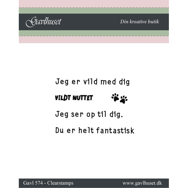 Gavlhusets Design - Stempel - Jeg er vild med dig