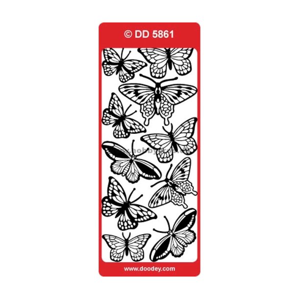 Stickers - Sommerfugl - Slv