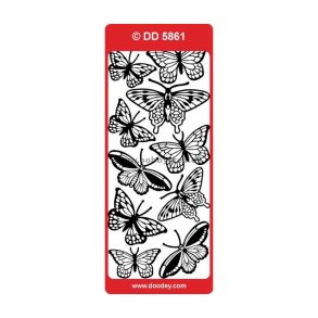 Stickers - Somerfugle - Guld