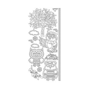 Stickers - Ugler - Guld