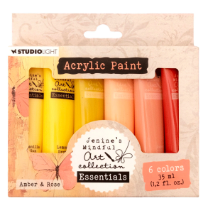Studio Light - Jenine's Mindful Art - Akrylmaling Essentials - Amber & Rose - 6 farver
