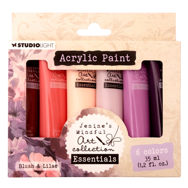 Studio Light - Jenine's Mindful Art - Akrylmaling Essentials - Blush & Lilac - 6 farver