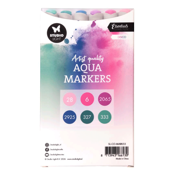 Studio Light - Aqua Markers - Disco - 6 stk
