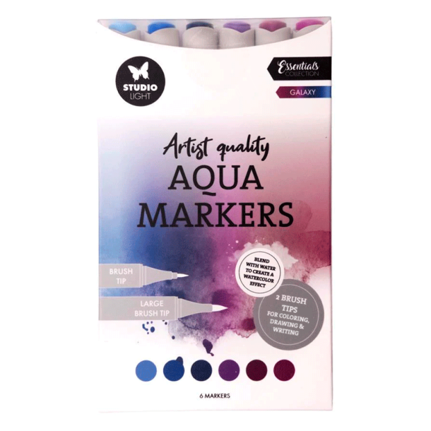 Studio Light - Aqua Markers - Galaxy - 6 stk