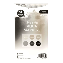 Studio Light - Aqua Markers - Greytones / Gr�toner - 6 stk