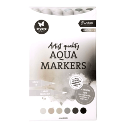 Studio Light - Aqua Markers - Greytones / Gr�toner - 6 stk