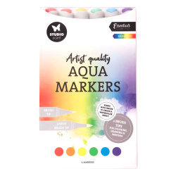 Studio Light - Aqua Markers - Rainbow - 6 stk