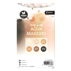 Studio Light - Aqua Markers - Skintones / Hudfarver - 6 stk