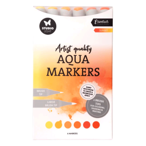 Studio Light - Aqua Markers - Sunset - 6 stk