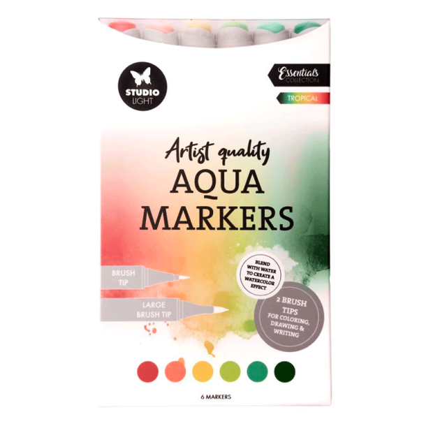 Studio Light - Aqua Markers - Tropical - 6 stk