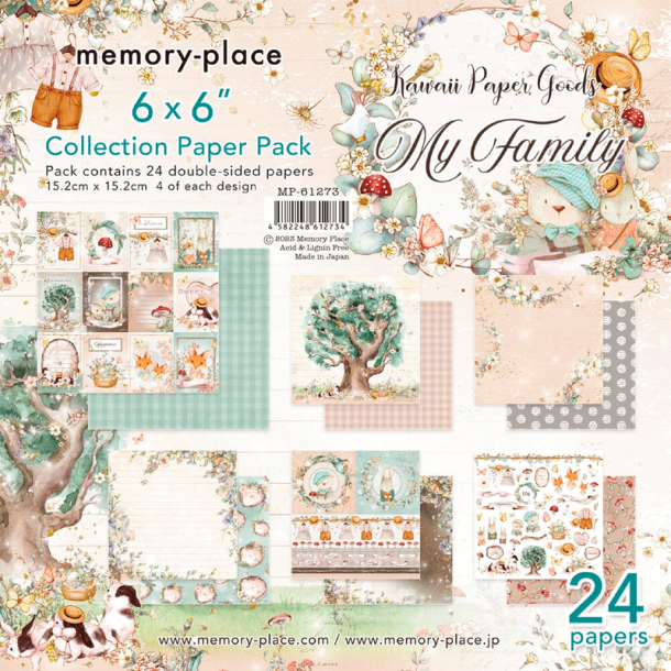 Studio Light - Blok 6'' - Kawaii Paper Goods My Family / Min familie