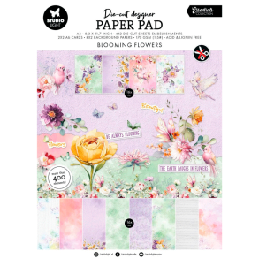Studio Light - Blok A4 - Die-Cut Paper Pad - Blooming Flowers