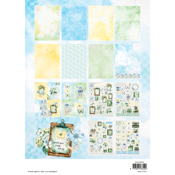 Studio Light - Blok A4 - Die-Cut Paper Pad - Spring Wings
