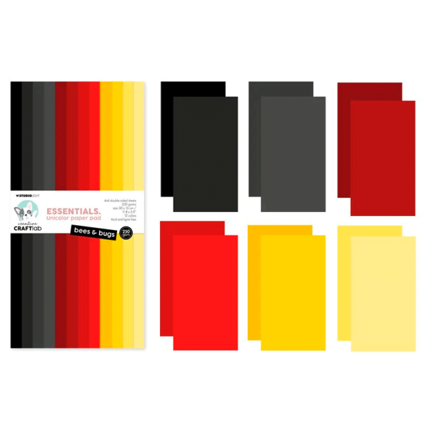 Studio Light - Blok 30 x 15 cm - Bees & bugs Essentials / Bier og insekter