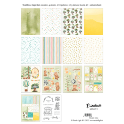 Studio Light - Blok A5 - Patterns Mixed / Blandet mnstre - Natur