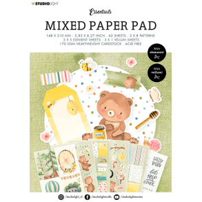 Studio Light - Blok A5 - Patterns Mixed / Blandet m�nstre - Natur