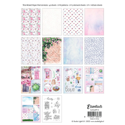 Studio Light - Blok A5 - Patterns Mixed / Blandet mnstre - Pastel