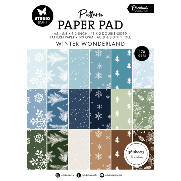 Studio Light - Blok A5 - Winter Wonderland / Vinterlandskab