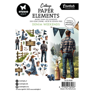 Studio Light - Collage Paper Elements - Denim weekends