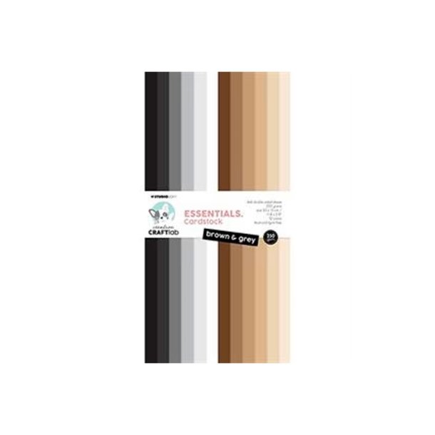 Studio Light - Blok 30x15cm - Brown and Grey / Brun og gr