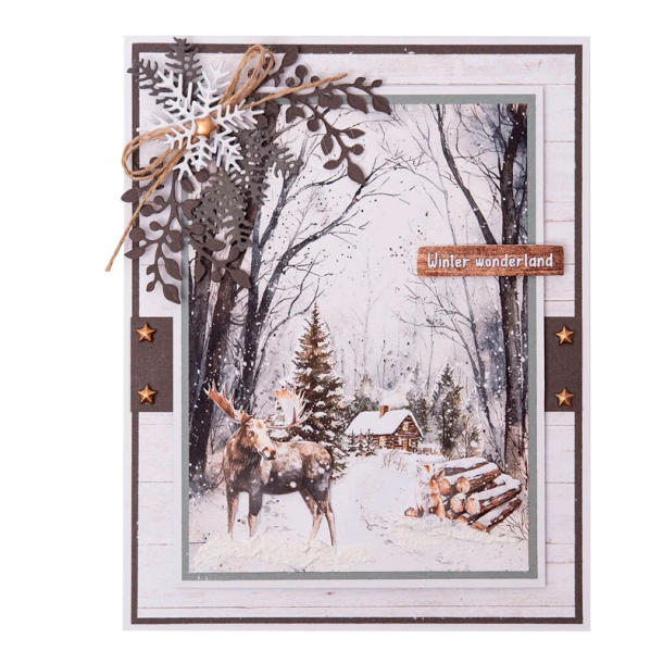 Studio Light - Die-cut Blok A4 - Winter Woodland / Vinterskov