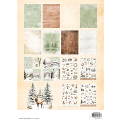 Studio Light - Die-cut Blok A4 - Winter Woodland / Vinterskov