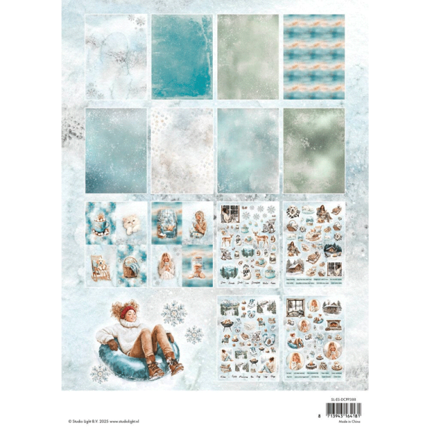 Studio Light - Die-cut Blok A4 - Snowy Winter Days / Snedkkede vinterdage