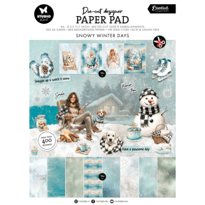 Studio Light - Die-cut Blok A4 - Snowy Winter Days / Snedkkede vinterdage