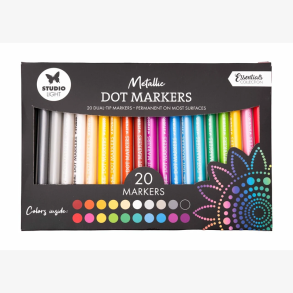 Studio Light - Dot Markers - Metallic - 24 stk