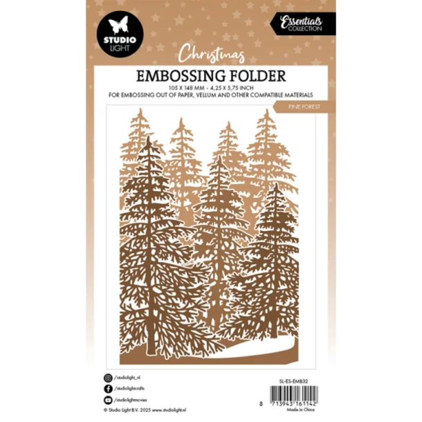 Studio Light - Embossingfolder - Pine Forest Christmas / Fyrreskov Jul
