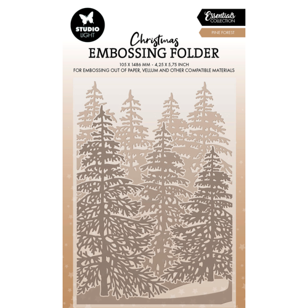 Studio Light - Embossingfolder - Pine Forest Christmas / Fyrreskov Jul