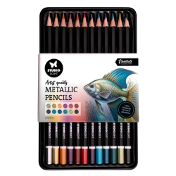 Studio Light - 12 Farveblyanter - Metallisk