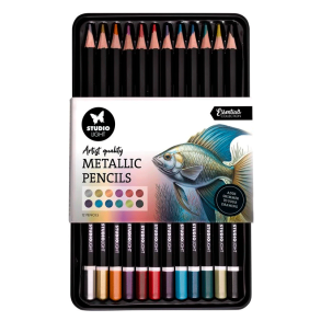 Studio Light - 12 Farveblyanter - Metallisk