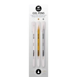 Studio Light - Gelpenne - Hvid/Guld/Slv