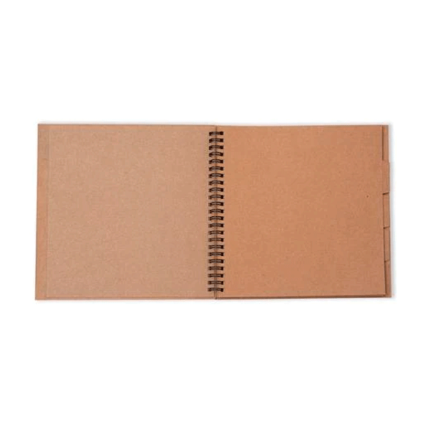 Studio Light - Spiral Passe-partout Journal - Kraft - 20 x 20 cm